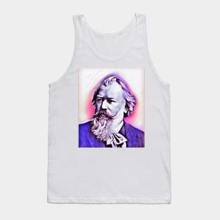 Johannes Brahms Pink Portrait | Johannes Brahms Artwork 9 Tank Top